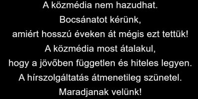 В Венгрии государственное телерадиовещание покаялось, что «лгало много лет» при Орбане